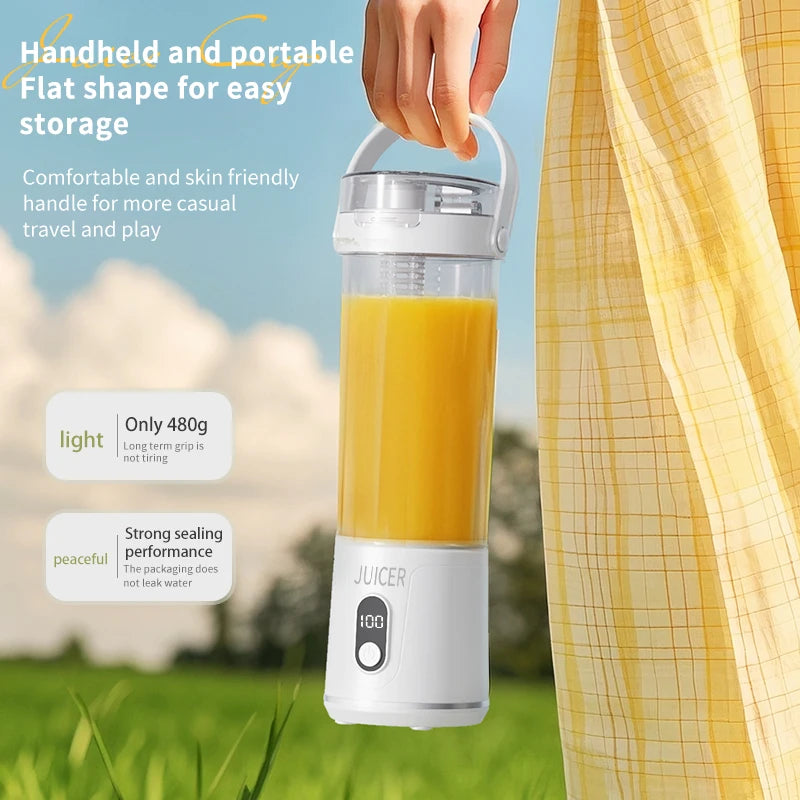 Double Cup Multifunction Juicer USB Rechargeable Fruit Blender 12 Blade Electric Portable Juicer Fruit Smoothie Milkshake Mixer