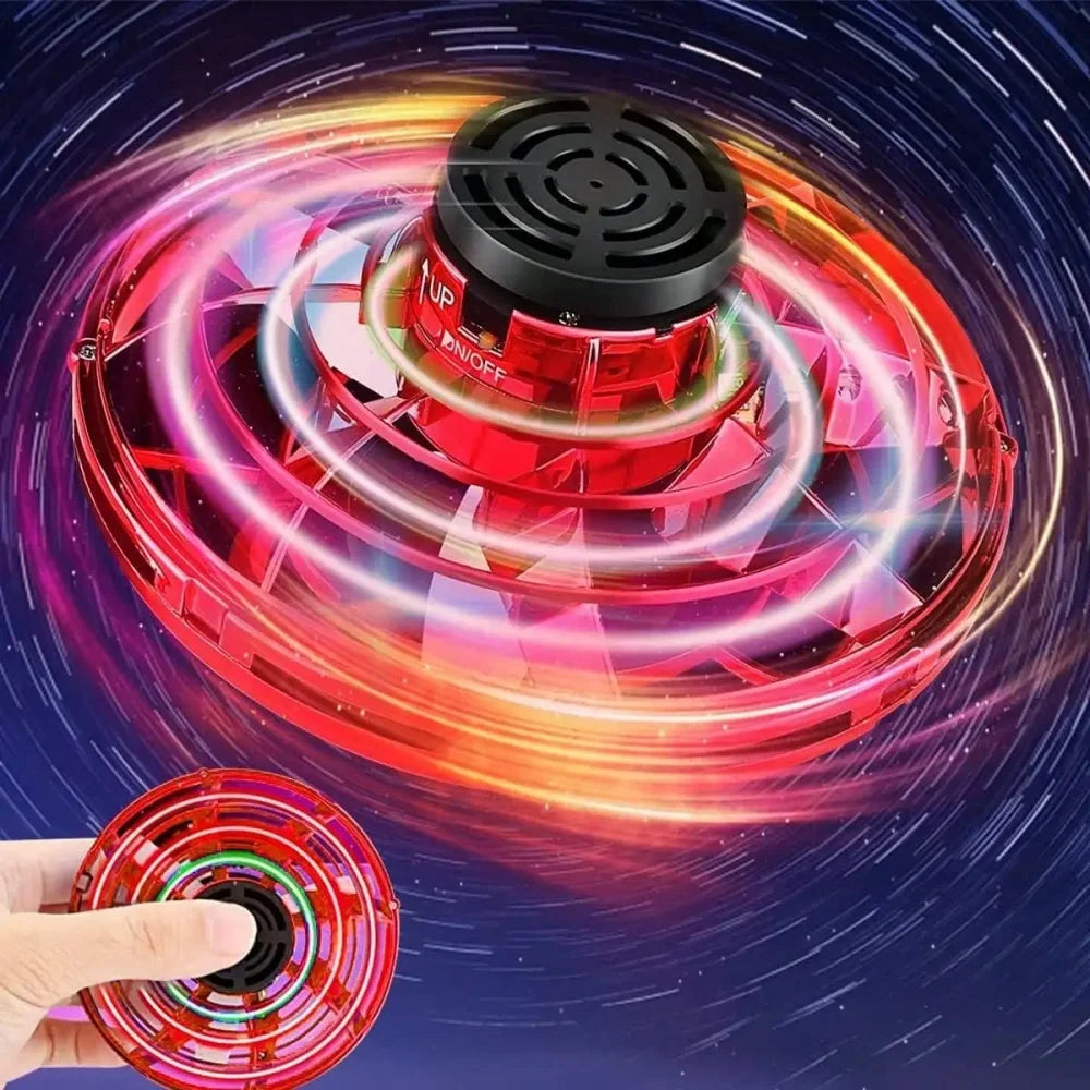 NEW Flying LED Fidget Spinner Fidget Spinning Spinner, Spinning Ball, Light-emitting Floating Aircraft Stress-relieving Wonder