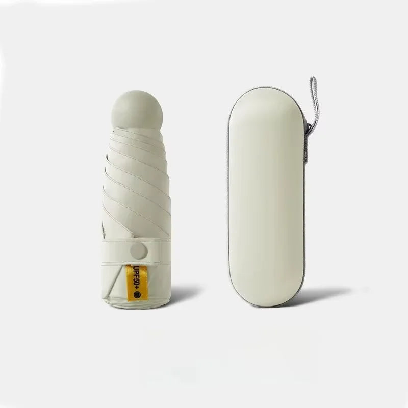 Portable Capsule Umbrella Outdoor Sunny Umbrella Windproof UV Lightweight And Convenient Adult And Children Mini Pocket Umbrella