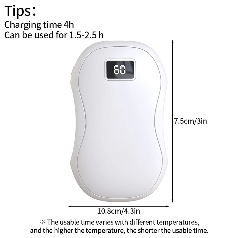2 in 1 Rechargeable Hand Warmer Portable Power Bank USB Charging Mini Pocket Heater Winter Warm Supplies Electric Warmer Winter