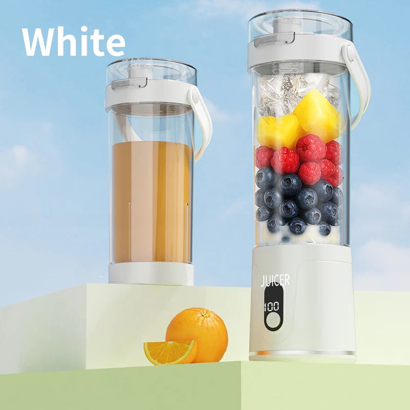 Double Cup Multifunction Juicer USB Rechargeable Fruit Blender 12 Blade Electric Portable Juicer Fruit Smoothie Milkshake Mixer