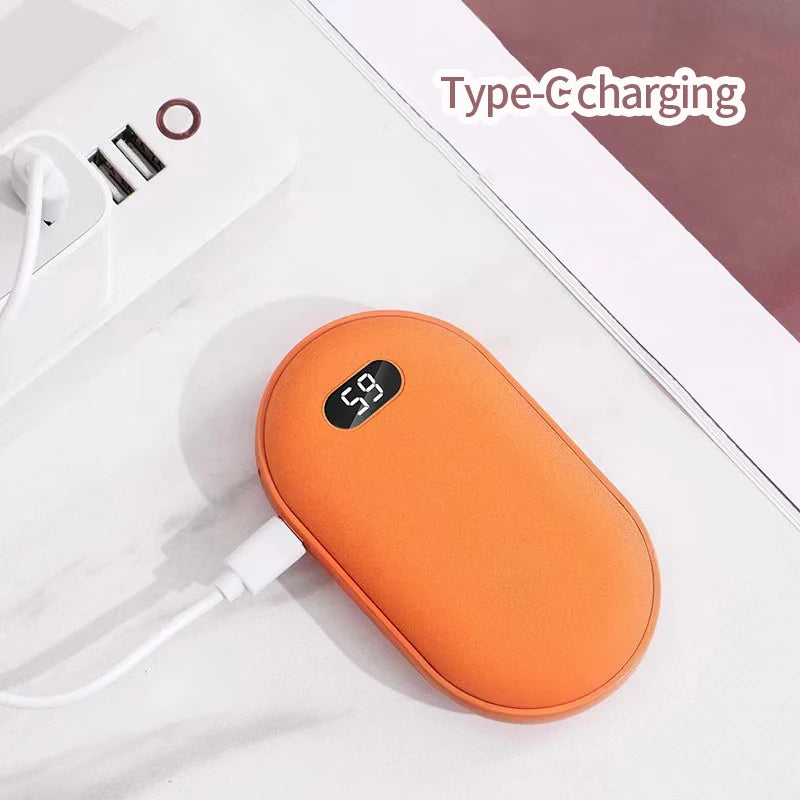 2 in 1 Rechargeable Hand Warmer Portable Power Bank USB Charging Mini Pocket Heater Winter Warm Supplies Electric Warmer Winter
