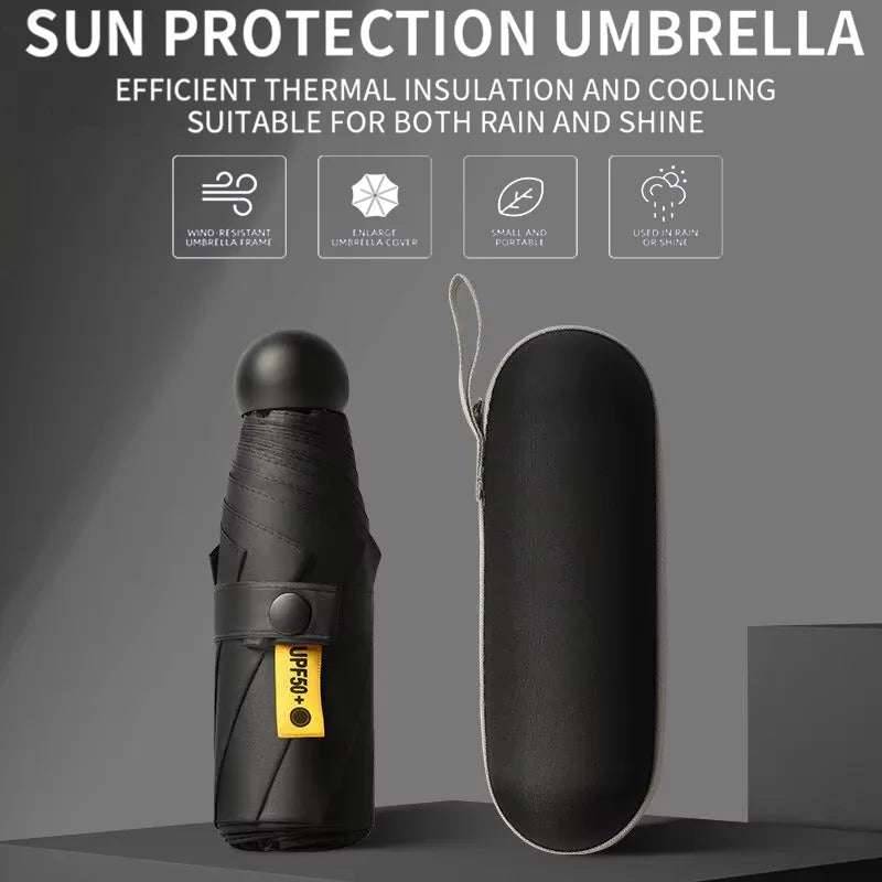 Portable Capsule Umbrella Outdoor Sunny Umbrella Windproof UV Lightweight And Convenient Adult And Children Mini Pocket Umbrella