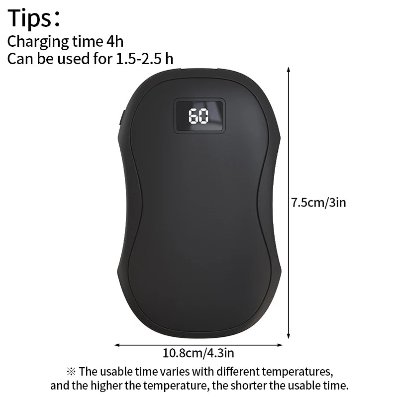 2 in 1 Rechargeable Hand Warmer Portable Power Bank USB Charging Mini Pocket Heater Winter Warm Supplies Electric Warmer Winter